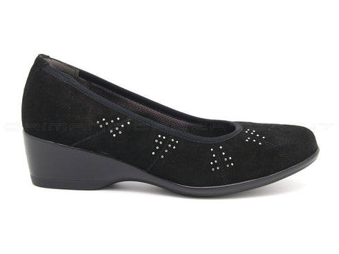 Melluso lady decoltè con zeppa donna nero